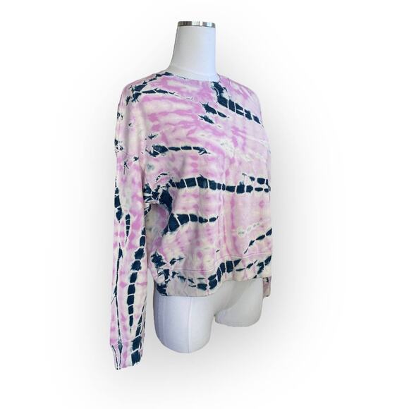 MONROW Bamboo Burst Tie Dye Boxy Sweatshirt - Picture 9 of 13